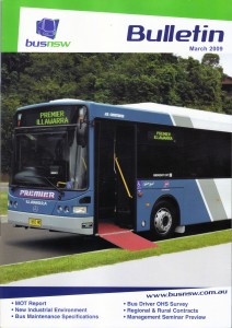 Bus NSW Bulletin March 2009 featuring Safety Strategies OH&S Survey